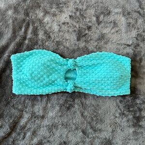 SHEIN Turquoise Textured Bikini Top